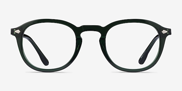 Cylinder Clear Green Acetate Eyeglass Frames