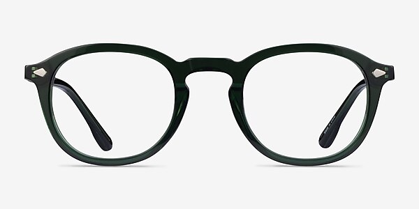 Cylinder Clear Green Acetate Eyeglass Frames