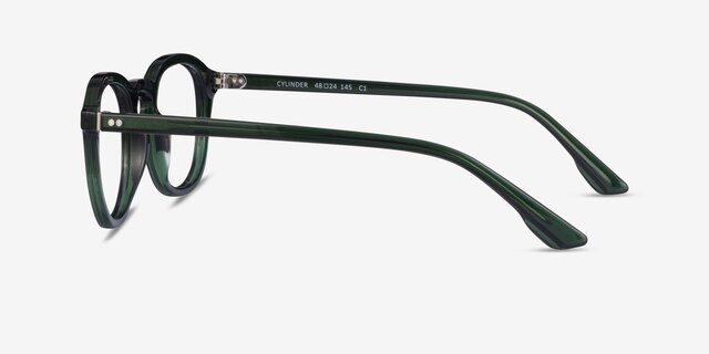 Cylinder Clear Green AcetateEyeglass Frames from EyeBuyDirect, Side View