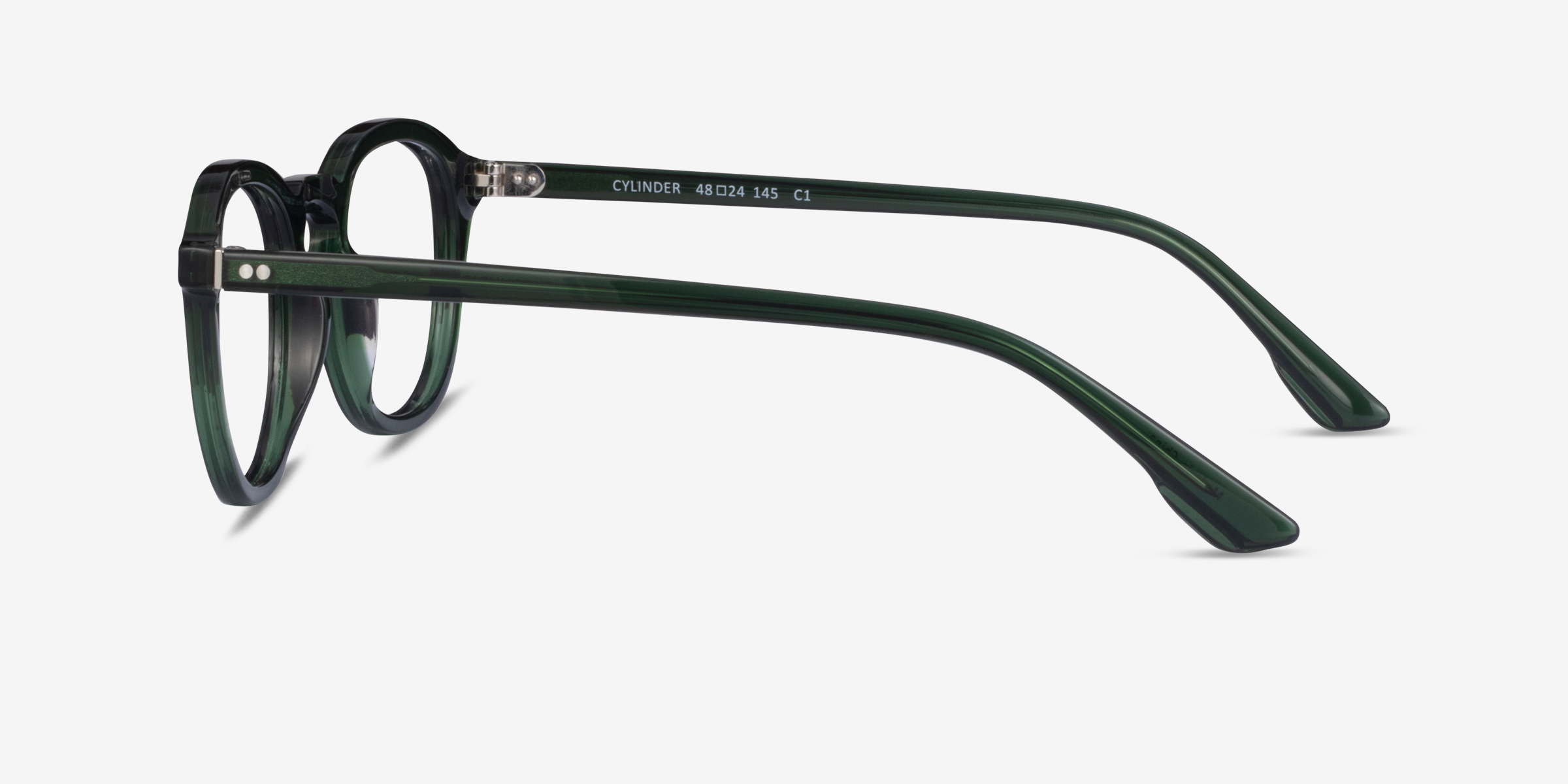 Cylinder Round Clear Green Full Rim Eyeglasses Eyebuydirect Canada