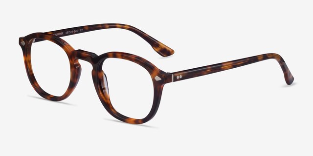 Cylinder Tortoise AcetateEyeglass Frames from EyeBuyDirect, Angle View
