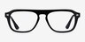 Cedar Black AcetateEyeglass Frames from EyeBuyDirect, Front View