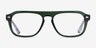 Cedar Clear Green AcetateEyeglass Frames from EyeBuyDirect, Front View