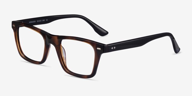 Hemlock Tortoise AcetateEyeglass Frames from EyeBuyDirect, Angle View