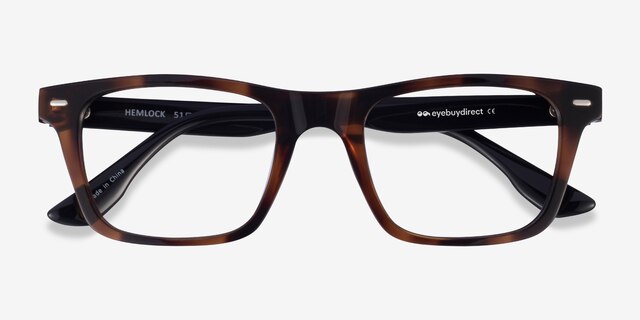 Hemlock Tortoise AcetateEyeglass Frames from EyeBuyDirect, Closed View