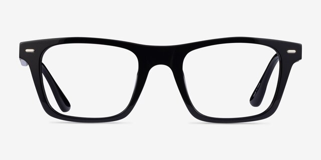Hemlock Black AcetateEyeglass Frames from EyeBuyDirect, Front View