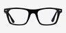Hemlock Black AcetateEyeglass Frames from EyeBuyDirect, Front View