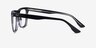 Canteen Black Clear AcétateMontures de lunettes de vue d'EyeBuyDirect, Vue de Côté