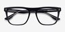 Canteen Black Clear AcétateMontures de lunettes de vue d'EyeBuyDirect, Vue Rapprochée