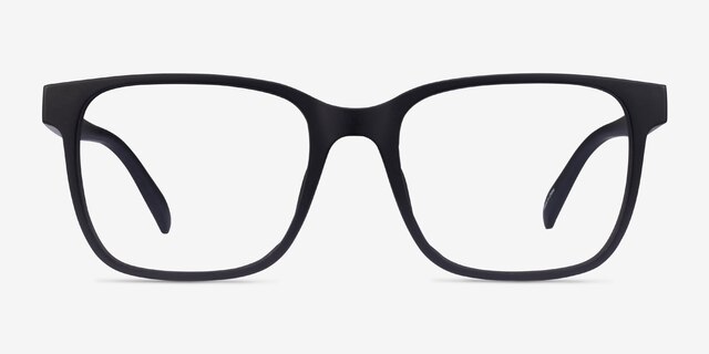 Alder Matte Black PlasticEyeglass Frames from EyeBuyDirect, Front View
