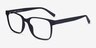 Alder Matte Black PlasticEyeglass Frames from EyeBuyDirect, Angle View