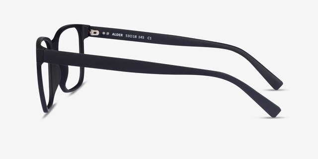 Alder Matte Black PlasticEyeglass Frames from EyeBuyDirect, Side View