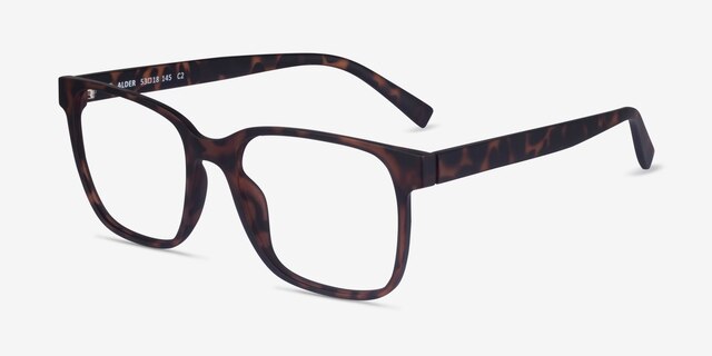 Alder Matte Tortoise PlasticEyeglass Frames from EyeBuyDirect, Angle View