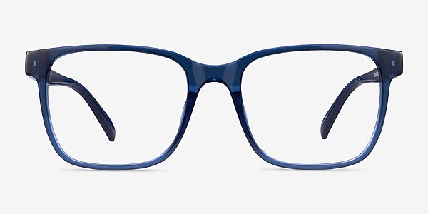 Alder Clear Blue Plastic Eyeglass Frames