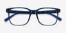 Alder Clear Blue Eco-friendlyEyeglass Frames from EyeBuyDirect, Closed View