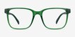 Alder Clear Green PlasticEyeglass Frames from EyeBuyDirect, Front View