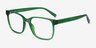 Alder Clear Green Eco-friendlyEyeglass Frames from EyeBuyDirect, Angle View