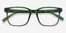 Alder Clear Green Eco-friendlyEyeglass Frames from EyeBuyDirect, Closed View