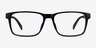 Beech Black PlasticEyeglass Frames from EyeBuyDirect, Front View