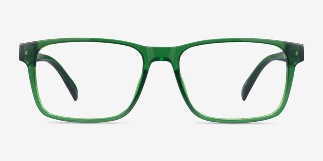 Beech Clear Green PlasticEyeglass Frames from EyeBuyDirect, Front View
