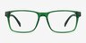 Beech Clear Green PlasticEyeglass Frames from EyeBuyDirect, Front View