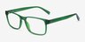 Beech Clear Green PlasticEyeglass Frames from EyeBuyDirect, Angle View