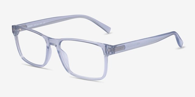 Beech Clear PlasticEyeglass Frames from EyeBuyDirect, Angle View