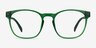 Oakwood Clear Green PlastiqueMontures de lunettes de vue d'EyeBuyDirect, Vue de Face