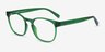 Oakwood Clear Green PlastiqueMontures de lunettes de vue d'EyeBuyDirect, Vue d'Angle
