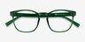 Oakwood Clear Green PlastiqueMontures de lunettes de vue d'EyeBuyDirect, Vue Rapprochée