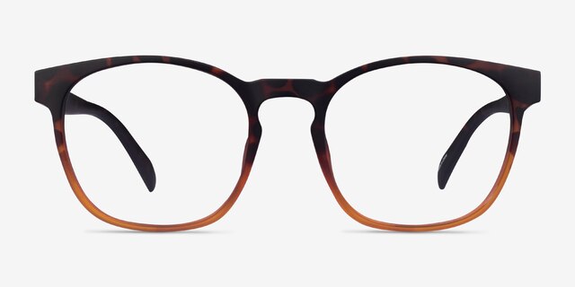 Oakwood Matte Tortoise Brown Eco-friendlyEyeglass Frames from EyeBuyDirect, Front View