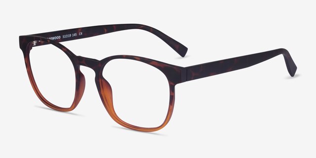 Oakwood Matte Tortoise Brown Eco-friendlyEyeglass Frames from EyeBuyDirect, Angle View
