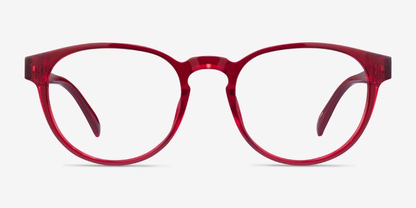 Hawthorne Clear Red Eco-friendly Eyeglass Frames