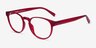 Hawthorne Clear Red Eco-friendlyEyeglass Frames from EyeBuyDirect, Angle View