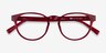 Hawthorne Clear Red Eco-friendlyEyeglass Frames from EyeBuyDirect, Closed View