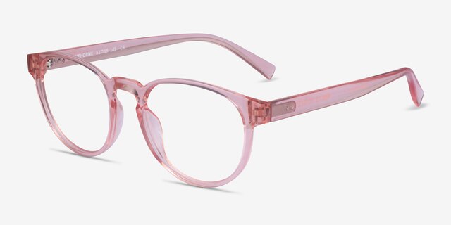 Hawthorne Clear Nude PlasticEyeglass Frames from EyeBuyDirect, Angle View
