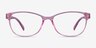 Juniper Clear Pink PlasticEyeglass Frames from EyeBuyDirect, Front View