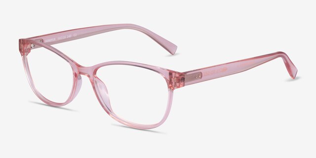 Juniper Clear Nude PlasticEyeglass Frames from EyeBuyDirect, Angle View