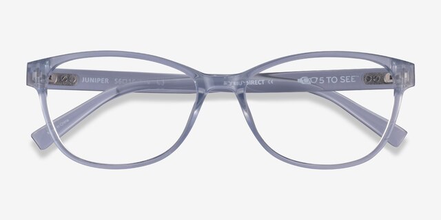 Juniper Clear PlasticEyeglass Frames from EyeBuyDirect, Closed View