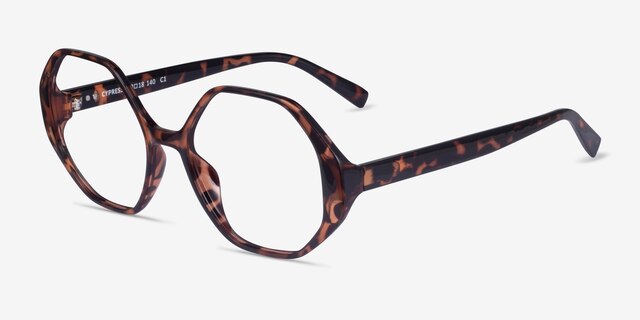 Cypress Tortoise PlasticEyeglass Frames from EyeBuyDirect, Angle View