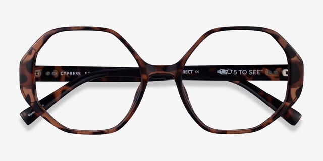 Cypress Tortoise PlasticEyeglass Frames from EyeBuyDirect, Closed View