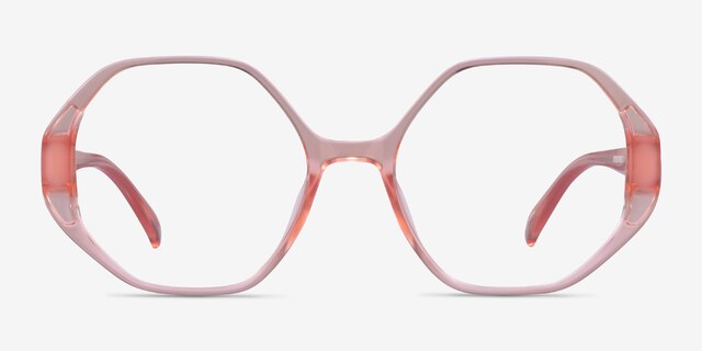 Cypress Clear Nude Eco-friendlyEyeglass Frames from EyeBuyDirect, Front View