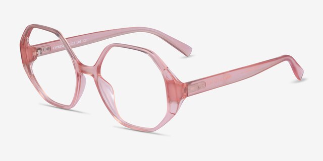 Cypress Clear Nude Eco-friendlyEyeglass Frames from EyeBuyDirect, Angle View