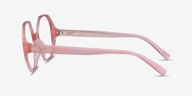 Cypress Clear Nude Eco-friendlyEyeglass Frames from EyeBuyDirect, Side View