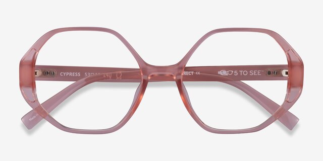 Cypress Clear Nude Eco-friendlyEyeglass Frames from EyeBuyDirect, Closed View