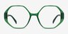 Cypress Clear Green PlasticEyeglass Frames from EyeBuyDirect, Front View