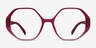 Cypress Matte Red Eco-friendlyEyeglass Frames from EyeBuyDirect, Front View