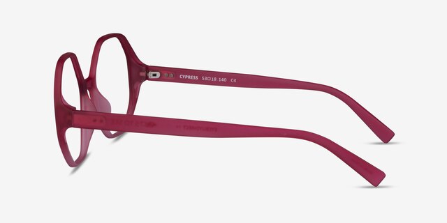 Cypress Matte Red Eco-friendlyEyeglass Frames from EyeBuyDirect, Side View