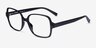 Poplar Black PlasticEyeglass Frames from EyeBuyDirect, Angle View