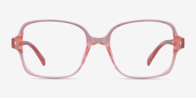 Poplar Clear Nude Eco-friendlyEyeglass Frames from EyeBuyDirect, Front View